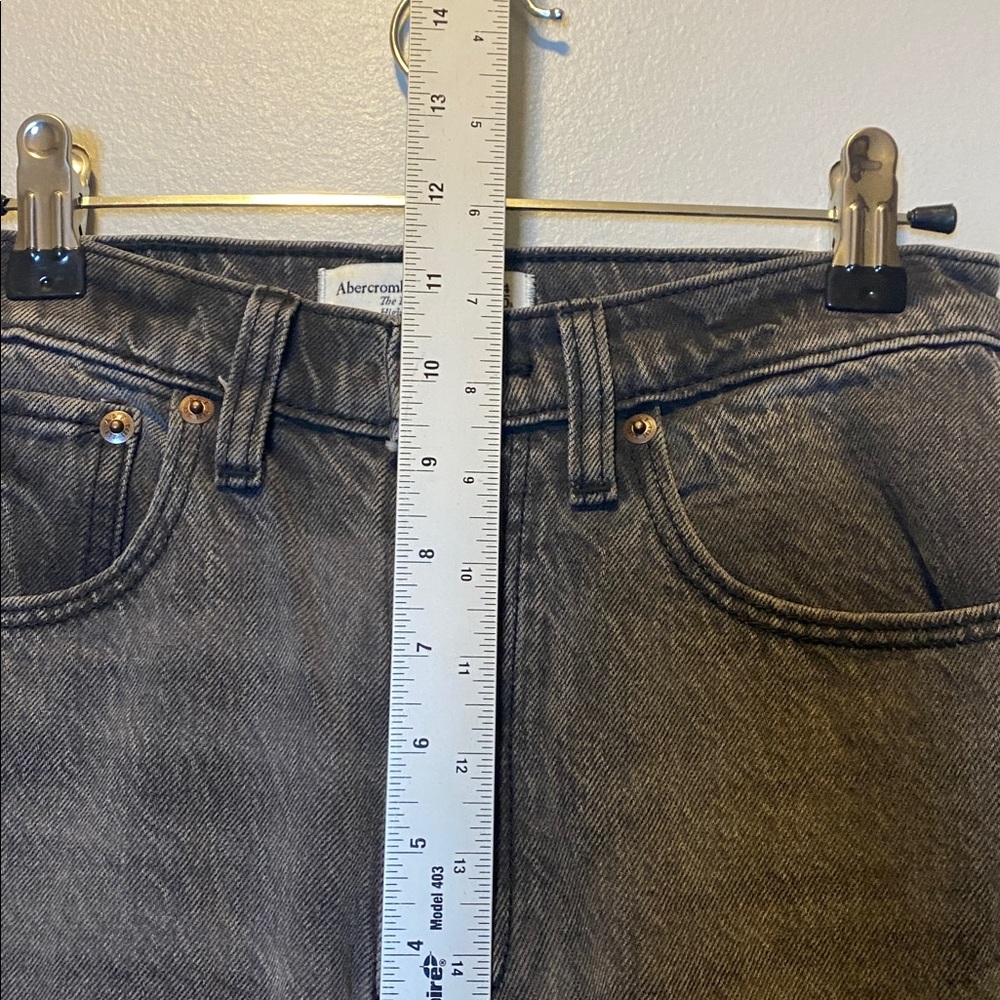 Abercrombie & Fitch The Loose High Rise Jeans Women’s 24 00 Gray Denim Baggy Leg - Picture 14 of 16